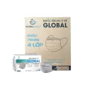 Khẩu Trang Y Tế 4 Lớp Global Mask Xám